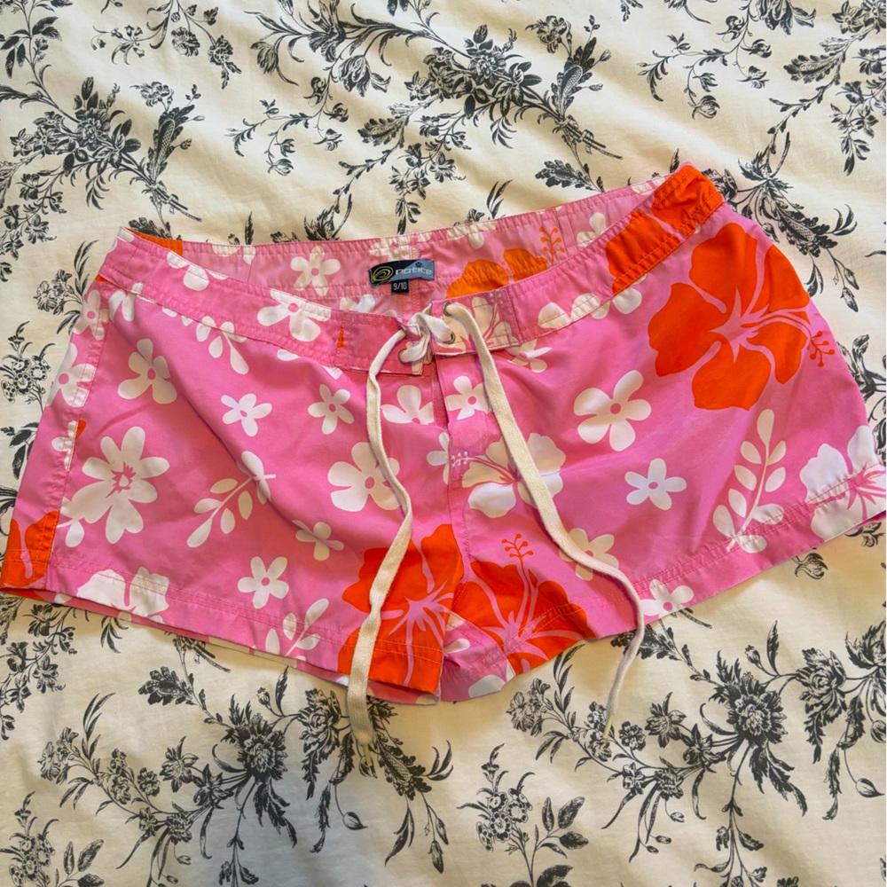 Pink Floral Women's board/ swim Shorts
